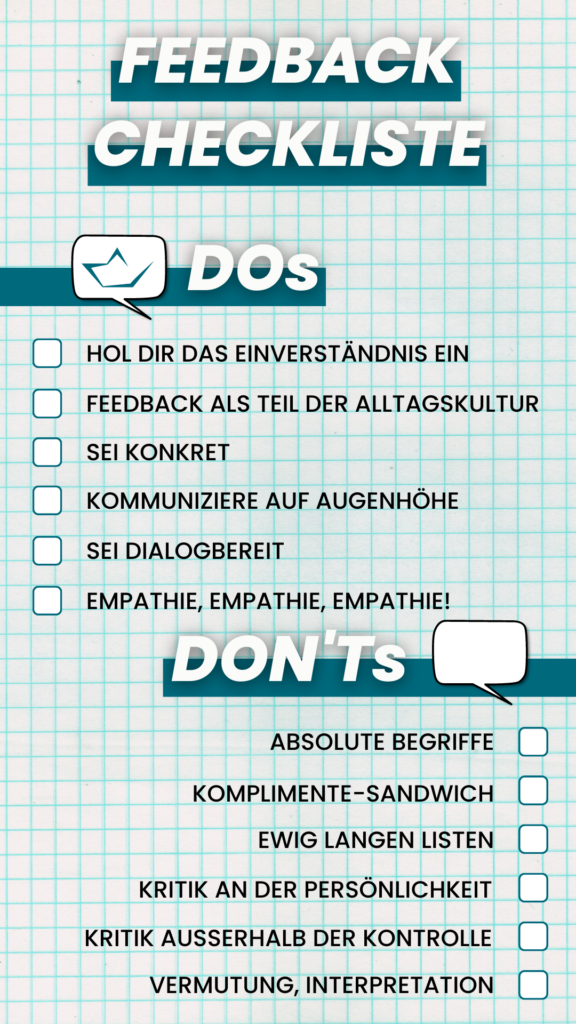 Feedback Checkliste